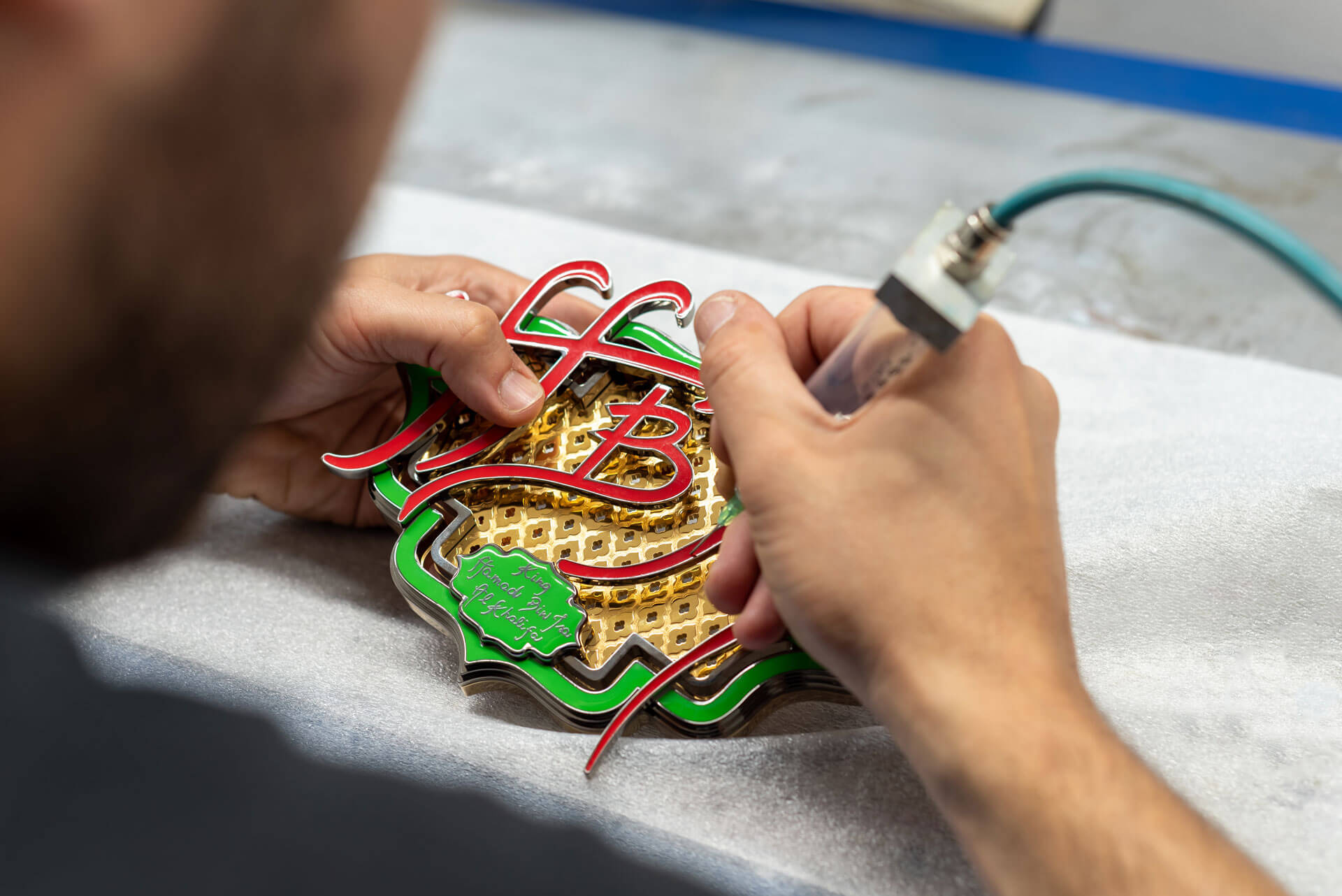 Enamel and strassing